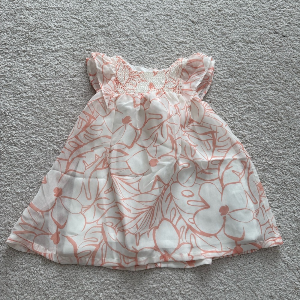 Carter's White and Pink Floral Dress